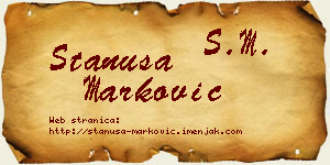 Stanuša Marković vizit kartica